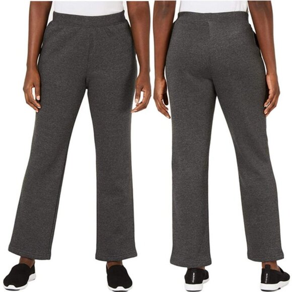 Karen Scott Sport Gray Jogging Pants High Rise Straight Leg XXL Plus Size - Picture 2 of 9
